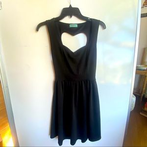 Urban Outfitters black heart shaped cutout dress, size S